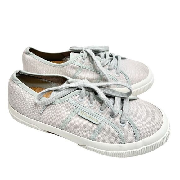 Surperga Sneakers‎ Womens Size 6 Light Green Canvas Lace Up Shoes - Picture 1 of 10